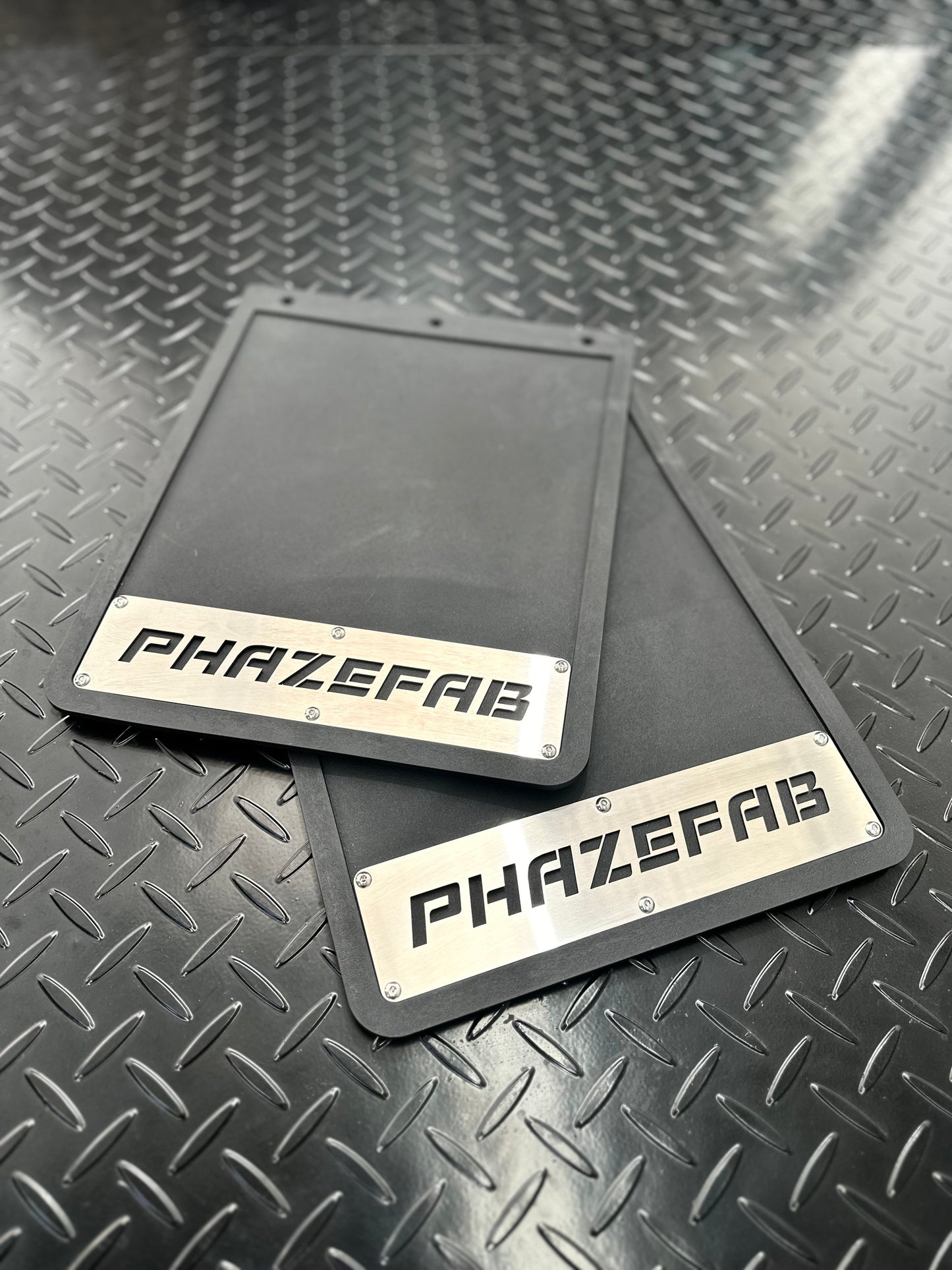 Phaze Fab stainless plated mudflaps